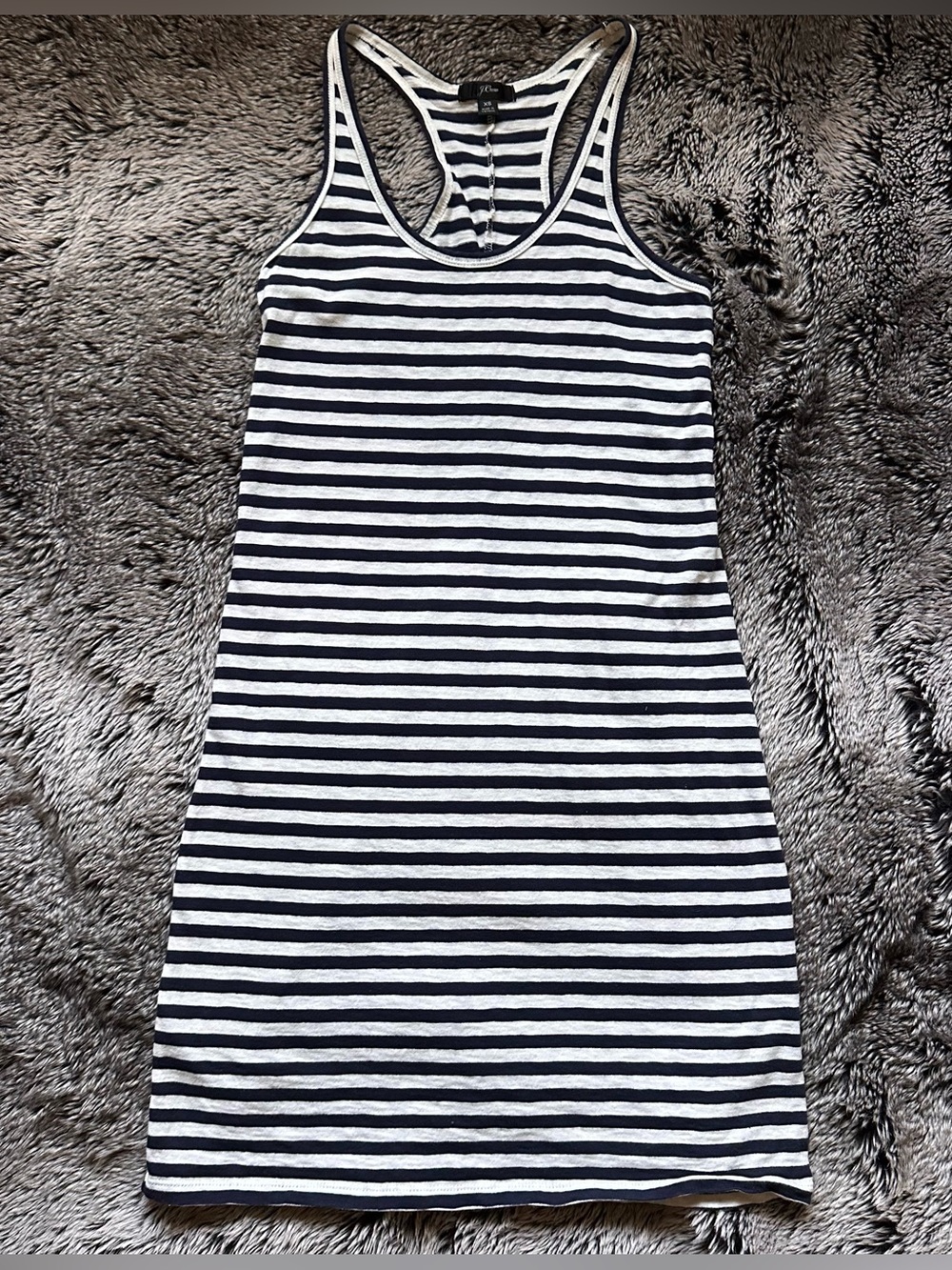 J.Crew Striped Tank Dress - Navy/White